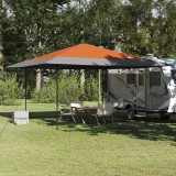 Cort cu Copertină Portocaliu 400 x 400 x 227 / 236 / 245 cm