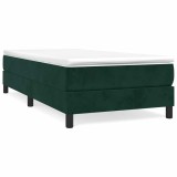 Cumpara ieftin Pat box spring cu saltea, verde inchis, 120x200 cm, catifea