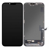 Display cu Touchscreen JK pentru Apple iPhone 14 Plus, cu Rama, Versiune LCD In-Cell, Negru