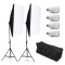 Set 2 bucati softbox si suport AbestStudio, 50 * 70cm, E27, 2m, 4 becuri, Husa, Negru
