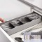 Organizator pentru tacamuri, cu 5 compartimente, dimensiuni 39.8 cm x 11.4 cm x 5.8 cm, nu ocupa mult spatiu, alb
