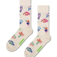 Happy Socks sosete Summer Lo-Fi culoarea bej