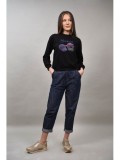 Cumpara ieftin Hanorac Damă Sport Bassiano cu Bască și Cozoroc, Bumbac, Negru, M-L (XS-S)