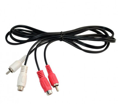 Cablu Audio 2x RCA Tata - Mama, 5 m Lungime - pentru Sistem sau Amplificatoare foto