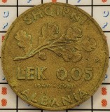 Albania 0.05 leke 1940 - km 27 - A006, Europa