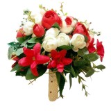 Buchet de Flori EVENTISSIMI - Bujori Alb Rosu