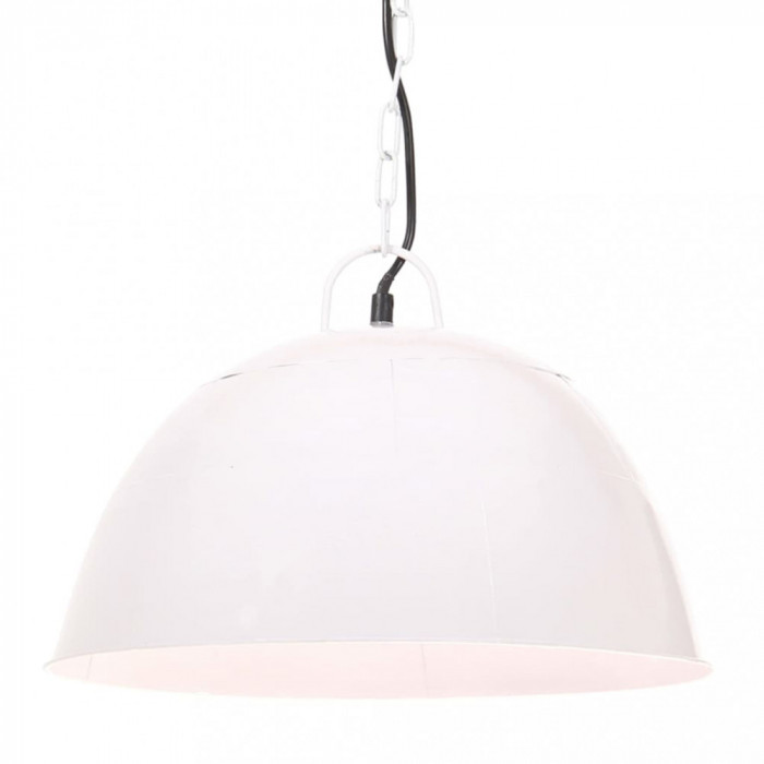 vidaXL Lustră industrială vintage, 25 W, alb, rotund, 41 cm E27 320544