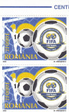 ROMANIA 2004 LP 1647 CENTENARUL FIFA PERECHE SERII MNH, Nestampilat