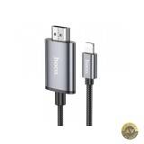 Cablu Audio si Video Lightning - HDMI HOCO UA27 2m Gri