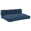 Set 2 Perne Canapea Paleti vidaXL Indigo, Tesatura Premium, Interior/Exterior, Umplutura Spuma+Poliester, Confortabile