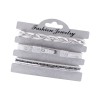Set 3 bratari piele ecologica 21.5 cm, Argintiu metalic, Crisalida
