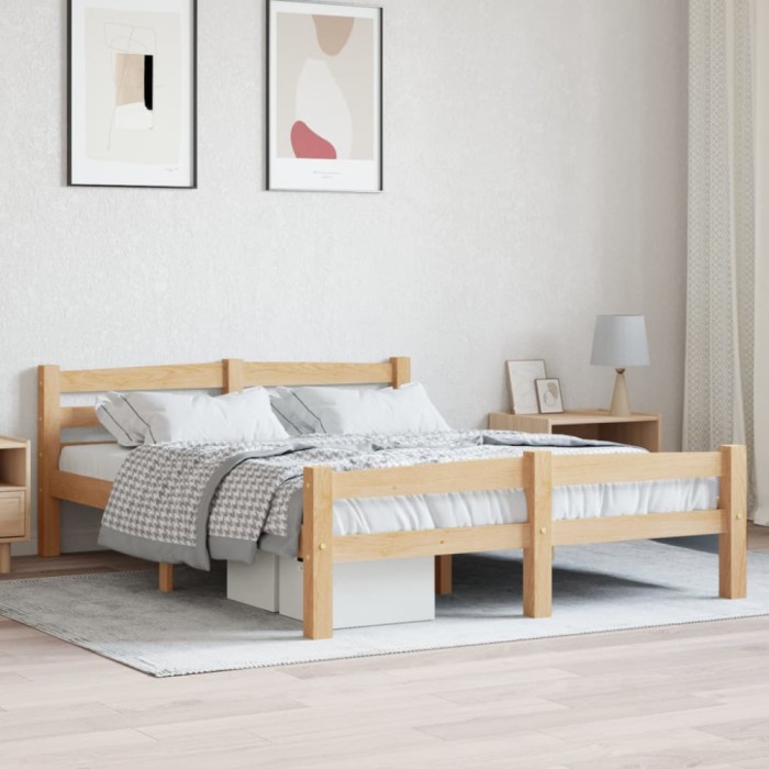 Gossi cadru de pat, 140x200 cm, lemn masiv de pin