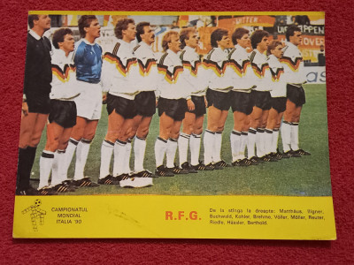 Foto echipa fotbal - RFG - GERMANIA (CM Italia 1990) foto