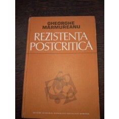 Rezistenta postcritica-Marmureanu