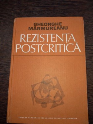 Rezistenta postcritica-Marmureanu foto