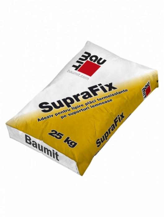 Adeziv mineral pulverulent pe bază de ciment cu adaosuri organice, Baumit SupraFix 25 Kg