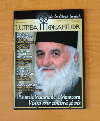 Lumea monahilor (Nr. 87 - septembrie 2014) - Părintele Macarie de la Munteoru foto