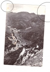CP Lacul rosu - Vedere de pe Suhardul Mic, RPR, circulata 1965, mici pate