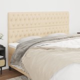 Tablii Pat Gossi Crem 100x7x88 cm, Set 4 Bucati, Textil, Inaltime Reglabila, Sprijin Lombar