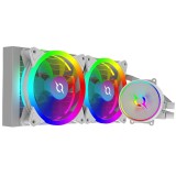Cooler CPU Lichid AQIRYS Aquarius 240 AiO White, ARGB, 2x120mm, PWM, Compatibil Intel/AMD, Radiator 240mm, TDP 250W
