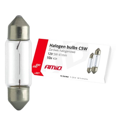 Set 10 becuri cu halogen C5W Festoon, 41mm, 12V AVX-AM02554 foto