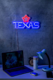 Decoratiune luminoasa LED, Texas Lone Star Red, Benzi flexibile de neon, DC 12 V, Rosu albastru, Neon Graph