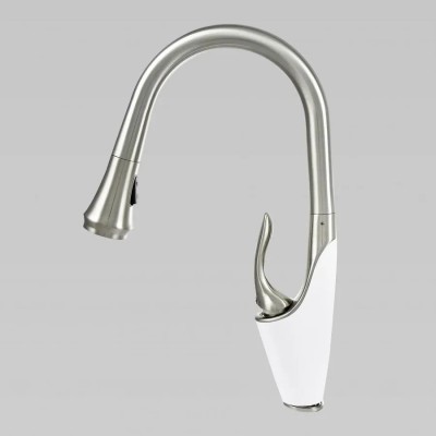 Baterie Bucatarie cu Dus Extractibil, Alama Sanitara, Crom, W054 ModernLight Concept foto