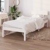 VidaXL Cadru de pat UK Small Single, alb, 75x190 cm lemn masiv de pin