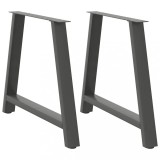 VidaXL Picioare de masă &icirc;n formă de A, 2 buc., antracit, 100x(72-73) cm, oțel