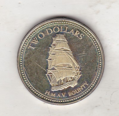 bnk mnd Pitcairn Island 2 dolari 2010 - Bounty foto