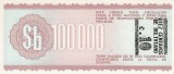 Bancnota Bolivia 10 Centavos pe 100.000 Pesos (1987) - P197 UNC ( supratipar - vezi descriere )
