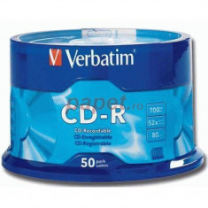 Mediu optic Verbatim Blank CD-R Datalife 52X 700MB 50 bucati foto