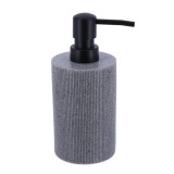 Dispenser Săpun Polirășină Striatii 310 Ml &ndash; Gri