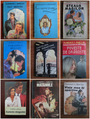 Pachet 9 carti FLORENCE BARCLAY - colectie - Mataniile - bibliofilie foto