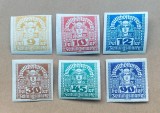 Germano-Austria Deutsch&ouml;sterreich 1920 Timbre de Ziar Capul lui Mercur Imperforate Lot 6 Valori Neștampilate - OREF1