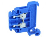 Term. &icirc;mbinare de șine 0,5-2,5mm&sup2; 1 pistă 2 borne albastră
