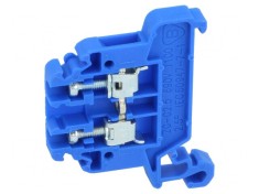 Term. &icirc;mbinare de șine 0,5-2,5mm&sup2; 1 pistă 2 borne albastră