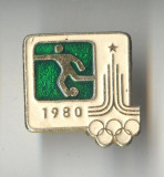 Insigna Olimpica a XXII Olimpiada Moscova Rusia 1980 - SPORT - FOTBAL