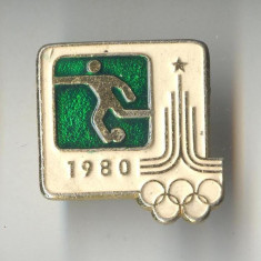 Insigna Olimpica a XXII Olimpiada Moscova Rusia 1980 - SPORT - FOTBAL