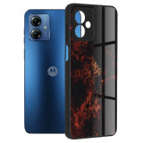Cumpara ieftin Husa pentru Motorola Moto G14, Techsuit Glaze Series, Red Nebula