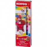 Plastilina Kores, 20 g/culoare, 10 culori/cutie