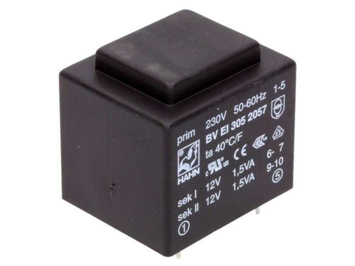 Transformator &Icirc;ncapsulat 3VA 230VAC 12V PCB
