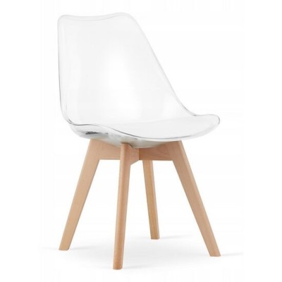 Scaun bucatarie/living, Artool, Mark, PP, lemn, transparent, 49x42x82.5 cm foto