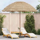 vidaXL Parasol de Plajă Maro &Oslash; 265 x 267 cm Oțel 42006675