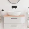 VidaXL Blat de baie, maro deschis, 80x40x2 cm, lemn masiv tratat 3156116