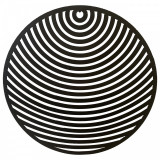 Decoratiune perete Krodesign Spiral Circle, diametru 50 cm, negru, VivaTechnix