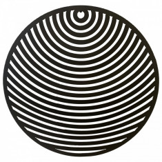 Decoratiune perete Krodesign Spiral Circle, diametru 50 cm, negru
