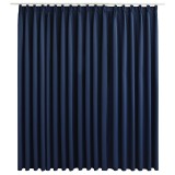 Draperie opaca, albastru, 290 x 245 cm, cu carlige