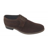 Pantofi barbati casual din piele naturala intoarsa - Marimea 44 Maro - GKR4RM