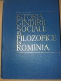 ISTORIA GINDIRII SOCIALE SI FILOZOFICE IN ROMANIA